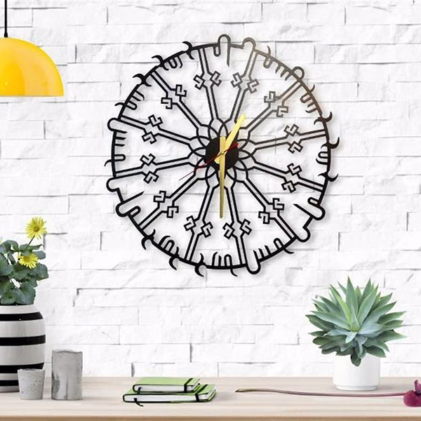 Kufic Metal Bismillah Wall Clock