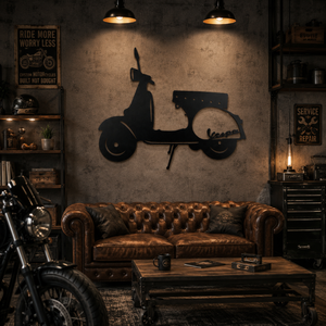 Vintage Scooter Metal Wall Art