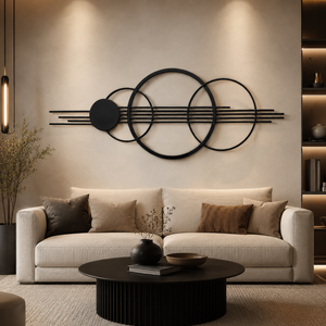 Geometric Circles Metal Wall Art