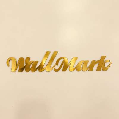 WallMark Wooden Wall Logo Sign for Home & Office Decor