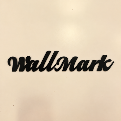 WallMark Wooden Wall Logo Sign for Home & Office Decor