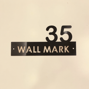 ZNB_207 Custom House Number Stainless Steel Name Plate | 1 mm Spacer Mount