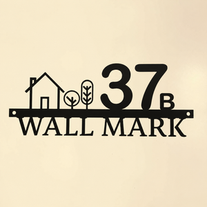 ZNB_209 Decorative House Number Stainless Steel Name Plate | 1 mm Spacer Mount