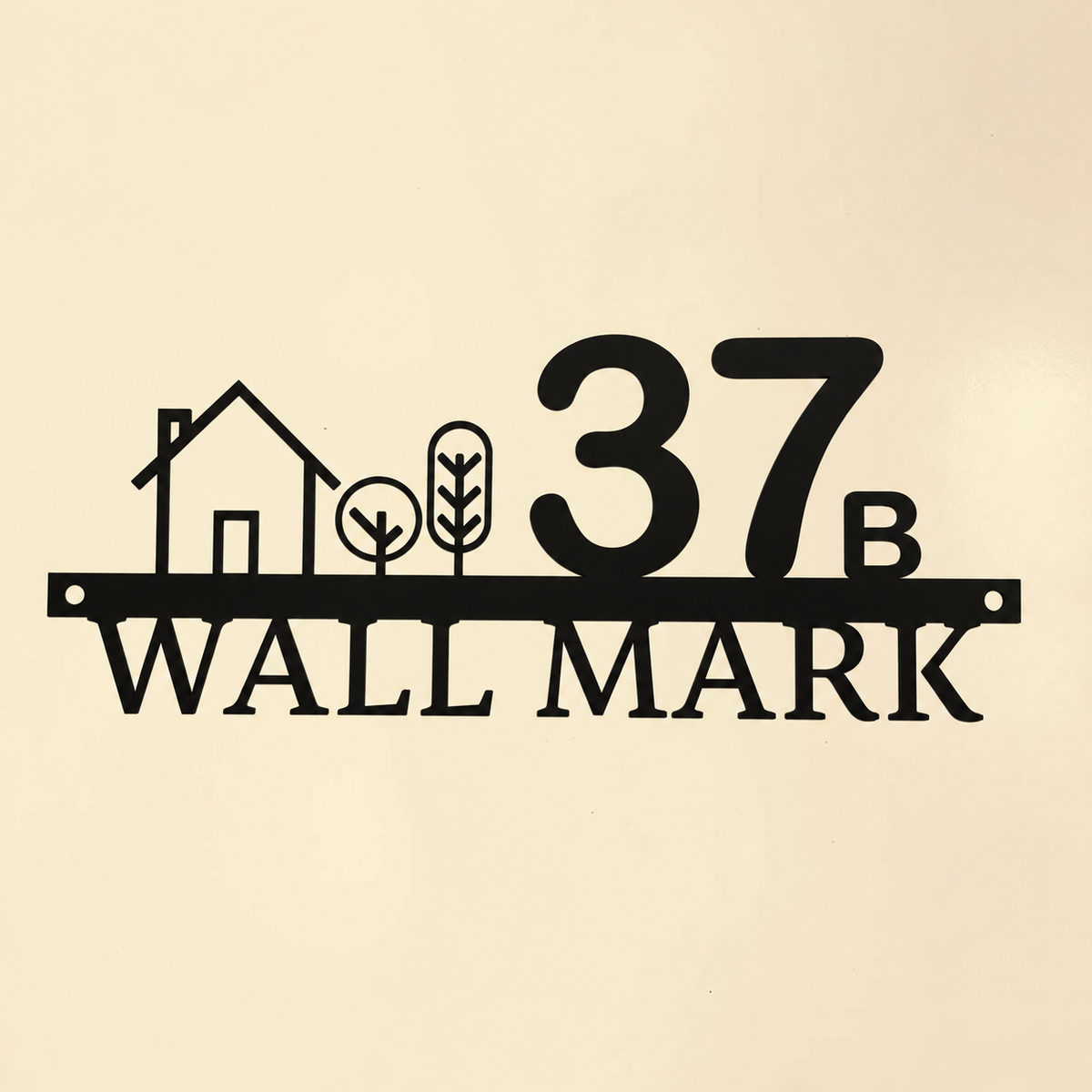 ZNB_209 Decorative House Number Stainless Steel Name Plate | 1 mm Spacer Mount