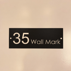 ZNB_210 Modern House Number Stainless Steel Name Plate | 1 mm Spacer Mount