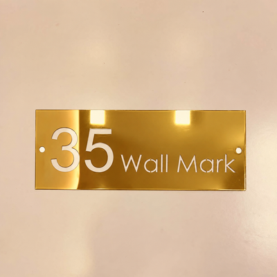 ZNB_211 Modern House Number SS + GI Metal Name Plate | 1 mm Projection Design