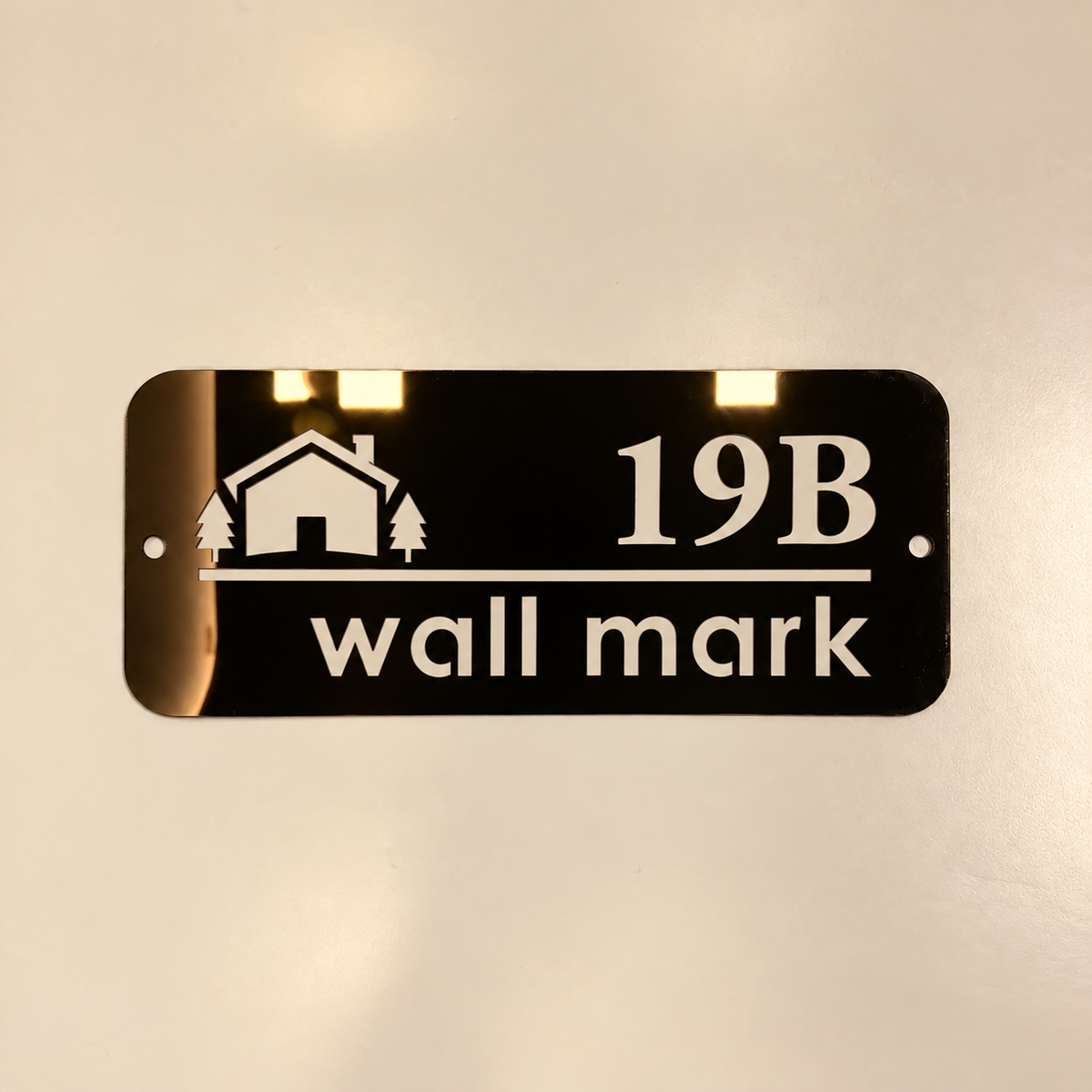 ZNB_217 Rounded House Number SS + GI Metal Name Plate | 1 mm Projection Design