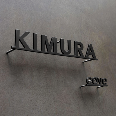 ZNB_112 Bold Letter Projection Name Plate | 3 mm Powder-Coated GI Metal