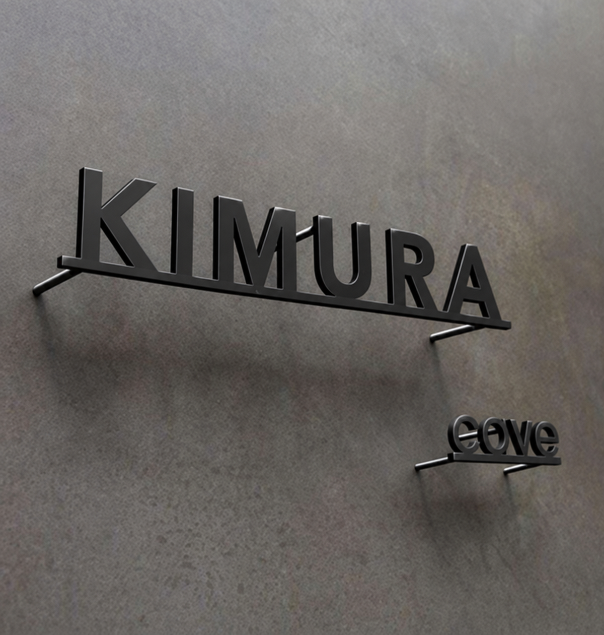ZNB_112 Bold Letter Projection Name Plate | 3 mm Powder-Coated GI Metal