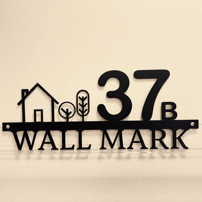 ZNB_113 Personalized House Number Name Plate | 1.5 mm Powder-Coated GI Metal
