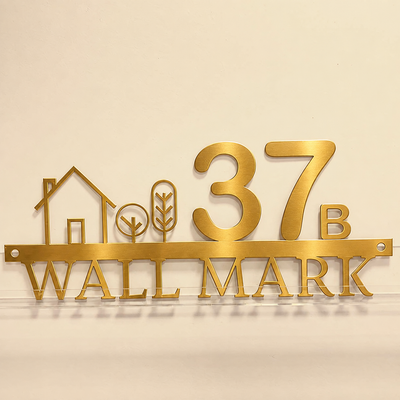 ZNB_113 Personalized House Number Name Plate | 1.5 mm Powder-Coated GI Metal