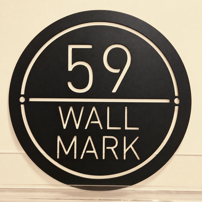 ZNB_114 Round House Number Name Plate | 1.5 mm Powder-Coated GI Metal