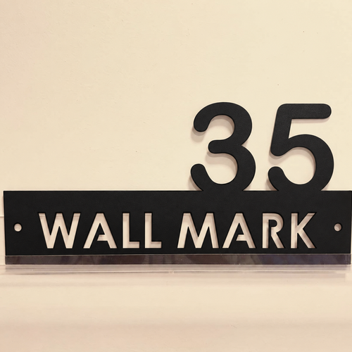 ZNB_115 Bold House Number Name Plate | 1.5 mm Powder-Coated GI Metal