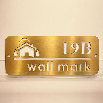 ZNB_117 House Motif Number Name Plate | 1.5 mm Powder-Coated GI Metal