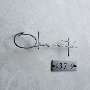 ZNB_107 Personalized Projection Name Plate | 3 mm Powder-Coated GI Metal