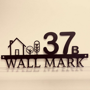 ZNB_113 Personalized House Number Name Plate | 1.5 mm Powder-Coated GI Metal