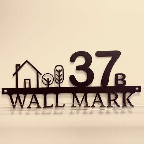 ZNB_113 Personalized House Number Name Plate | 1.5 mm Powder-Coated GI Metal