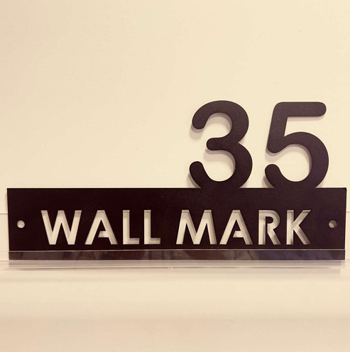 ZNB_115 Bold House Number Name Plate | 1.5 mm Powder-Coated GI Metal