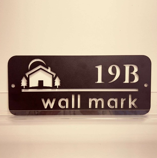 ZNB_117 House Motif Number Name Plate | 1.5 mm Powder-Coated GI Metal
