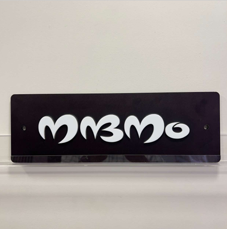 Minimalist Black Acrylic Wall Mark Name Plate | ZNB_312