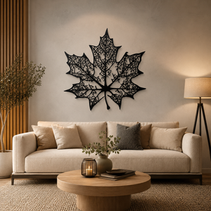 Intricate Maple Leaf Metal Wall Art