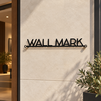 ZNB_204 Minimalist Stainless Steel Name Plate | 1 mm Spacer Mount