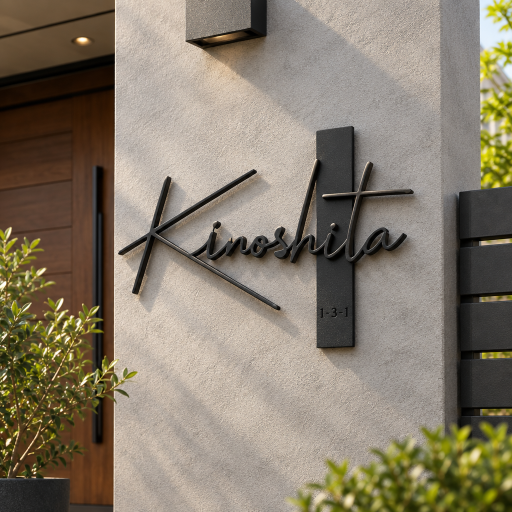 Personalized Projection Name Board | 3 mm Powder-Coated GI Metal | ZNB_105