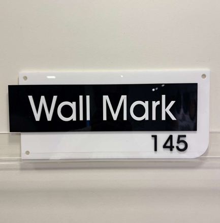 White Acrylic Wall Mark House Number Plate | ZNB_317